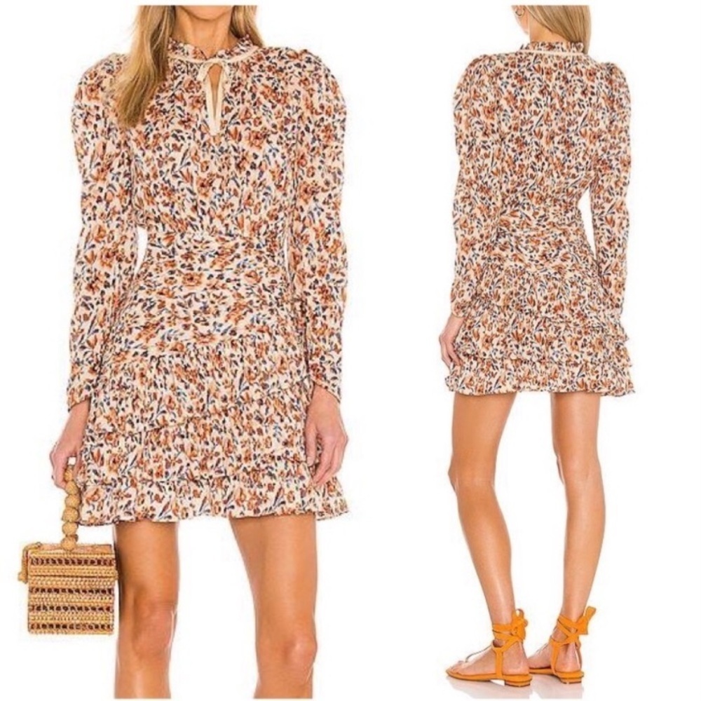NEW Ulla Johnson Dress Marielle Floral Puff Sleeve Size 2 Mini Dress NWT Boho